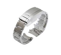 XTVKFWJAB Accessoires de montre compatibles avec Rolex SUBMARINER DAYTONA SUP GMT for hommes, bracelet à bouton-poussoir de réglage fin, chaîne en acier inoxydable 20 mm 21 mm(Frosted silver,20mm)