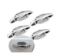 XTVKFWJAB Autocollant chromé noir brillant for poignée de porte voiture, compatible avec Audi A4 B8 2009, 2010, 2011, 2012, 2013, 2014, 2015, 2016(Silver handle-bowl)