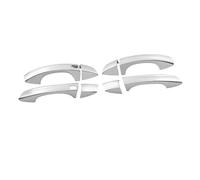 XTVKFWJAB Autocollant chromé noir for poignée de porte voiture, accessoire style compatible avec Volkswagen Golf 6 MK6 et Skoda SUPERB 2009-2013(Silver 2 buttons)