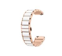 XTVKFWJAB Bracelet compatible avec Huawei GT5 GT5pro 42 mm for femme, bracelet en céramique et métal, de montre à dégagement rapide GT4 41(Rose gold-White,For GT5 (41mm))