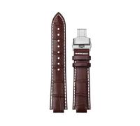 XTVKFWJAB Bracelet compatible avec Maserati R8821108025 R8851108002, bracelet de montre for homme, bracelet Trident à ouverture surélevée, 21 mm, 24 mm, accessoires(Brown line SK,21mm)