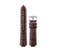 XTVKFWJAB Bracelet compatible avec Maserati R8821108025 R8851108002, bracelet de montre for homme, bracelet Trident à ouverture surélevée, 21 mm, 24 mm, accessoires(Brown white silver,24mm)