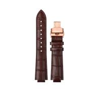 XTVKFWJAB Bracelet compatible avec Maserati R8821108025 R8851108002, bracelet de montre for homme, bracelet Trident à ouverture surélevée, 21 mm, 24 mm, accessoires(Brown line RG,21mm)