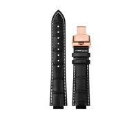 XTVKFWJAB Bracelet compatible avec Maserati R8821108025 R8851108002, bracelet de montre for homme, bracelet Trident à ouverture surélevée, 21 mm, 24 mm, accessoires(White line RG,21mm)