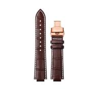XTVKFWJAB Bracelet compatible avec Maserati R8821108025 R8851108002, bracelet de montre for homme, bracelet Trident à ouverture surélevée, 21 mm, 24 mm, accessoires(Brown white RG,21mm)