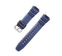 XTVKFWJAB Bracelet de montre 18 mm compatible avec Casio AQ-S810W/S800W SGW-300H/400H AE-1000W/1200 W-S200H W-735H, bracelet en PU coloré for hommes et femmes(Royal blue)