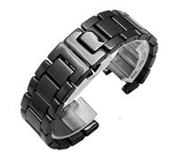 XTVKFWJAB Bracelet de montre compatible avec les montres GC, bracelet en céramique cranté tendance(Black,16X10mm)