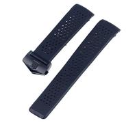 XTVKFWJAB Bracelet de montre compatible avec TAG Heuer Grand Carrera Aquaracer, bracelet en silicone souple for homme, bracelet de montre en caoutchouc, chaîne de 22 mm à 24 mm(Black-black,24mm)