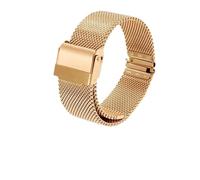 XTVKFWJAB Bracelet de montre en acier inoxydable 18 mm/20 mm, compatible avec les montres DW Tissot Longines Sport, bracelet en maille milanaise(Gold,22mm)