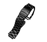 XTVKFWJAB Bracelet de montre en acier inoxydable 24 x 16 mm, joint convexe, métal argenté noir, accessoires for hommes, compatible avec Timex T2N721, T2N720, TW2R55500(A Black)