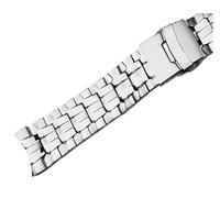 XTVKFWJAB Bracelet de montre en acier inoxydable argenté 22 mm, maillons courbés solides, compatible avec les montres Casi-o EDIFICE EF-524 EF-527 EF-550(550)