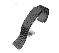 XTVKFWJAB Bracelet de montre en acier inoxydable compatible avec les bracelets Casio A158/A159/A168/A169/B650/AQ230/AE500W, petits carrés classiques métal argenté(5 black)
