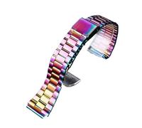 XTVKFWJAB Bracelet de montre en acier inoxydable compatible avec les bracelets Casio A158/A159/A168/A169/B650/AQ230/AE500W, petits carrés classiques métal argenté(3 Colorful)