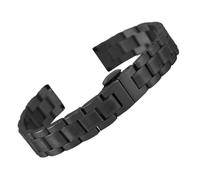 XTVKFWJAB Bracelet de montre en acier inoxydable for femme, 14, 15, 16, 17, 18 mm, accessoire ceinture métal or rose, compatible avec Casio, Fossil et Swarovski(Black,20mm)
