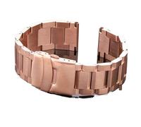 XTVKFWJAB Bracelet de montre en acier inoxydable for femmes et hommes, bracelet à maillons métal, 18 mm, 20, 22, 24, accessoires, argent, or rose, noir(Rose Gold,20mm)