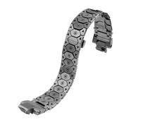 XTVKFWJAB Bracelet de montre en acier inoxydable massif compatible avec Casio G-Shock Steel Heart GST-B400, bracelet à motifs tendance modifié for homme(Steel black-strap)