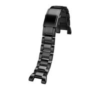 XTVKFWJAB Bracelet de montre en acier inoxydable massif compatible avec Casio G-Shock Steel Heart Metal GST-W300G 400G S130 GST-B100 GST-210(Black)