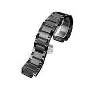 XTVKFWJAB Bracelet de montre en acier inoxydable massif compatible avec les bracelets Big Band Classic Fusion Metal for hommes(Black,13x21mm)