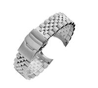 XTVKFWJAB Bracelet de montre en acier inoxydable massif compatible avec Seiko SBDC091 SBDC087 SBDC135 SARB017, bracelet métal 20 mm, argenté