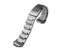 XTVKFWJAB Bracelet de montre en acier inoxydable massif for homme, compatible avec Casio Steel Heart 5608 GST-B200 deuxième génération, accessoire métal noir argenté(Silver)