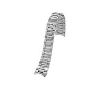 XTVKFWJAB Bracelet de montre en acier massif 22-24mm, finition soignée, argent noir, compatible avec TAG Heuer Super Carrera WAY201A F1 Monaco(Silver,22mm)