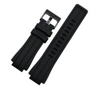 XTVKFWJAB Bracelet De Montre En Caoutchouc Compatible Avec Les Montres WATCHT2N720 T2N721 TW2T76300, Bracelet De Sport En Silicone Noir Étanche 24 X 16 Mm(Black-Black)