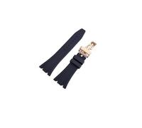 XTVKFWJAB Bracelet de montre en caoutchouc for homme compatible avec les modèles AP 26470, 26170, 15703 et 15202 Royal Oak Offshore 26 mm, bracelet silicone for femme, boucle ceinture(Gold buckle)