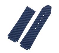 XTVKFWJAB Bracelet de montre en caoutchouc silicone compatible avec Big Bang, noir et bleu, for homme, étanche résistant à la transpiration, 26-19 mm(Blue no buckle)