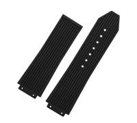 XTVKFWJAB Bracelet de montre en caoutchouc silicone compatible avec Big Bang, noir et bleu, for homme, étanche résistant à la transpiration, 26-19 mm(Black no buckle)