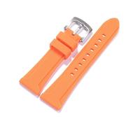 XTVKFWJAB Bracelet de montre en caoutchouc silicone souple 22 mm, 24, 26, for hommes et femmes, sport, étanche, respirant, bracelet rechange(Orange,24mm)