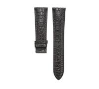 XTVKFWJAB Bracelet de montre en cuir crocodile 12/13/14/15/16/17/18/19/20/21/22/23/24 mm for homme et femme, avec boucle papillon(Dark brown,12mm)
