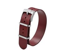 XTVKFWJAB Bracelet de montre en cuir de vachette huilé et ciré 20 mm/22 mm, vintage, for homme, avec boucle ardillon en acier épais, compatible avec Panerai et Seiko(Dark red,20mm)