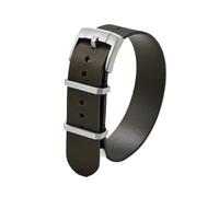 XTVKFWJAB Bracelet de montre en cuir de vachette huilé et ciré 20 mm/22 mm, vintage, for homme, avec boucle ardillon en acier épais, compatible avec Panerai et Seiko(Dark green,20mm)