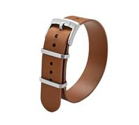 XTVKFWJAB Bracelet de montre en cuir de vachette huilé et ciré 20 mm/22 mm, vintage, for homme, avec boucle ardillon en acier épais, compatible avec Panerai et Seiko(Light brown,20mm)