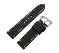 XTVKFWJAB Bracelet de montre en cuir épais for homme, 24 mm, 22, 20, avec boucle métal, accessoires(Black,20mm)