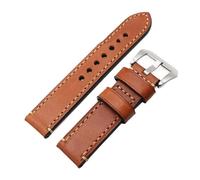 XTVKFWJAB Bracelet de montre en cuir épais for homme, 24 mm, 22, 20, avec boucle métal, accessoires(Brown,24mm)