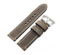 XTVKFWJAB Bracelet de montre en cuir épais for homme, 24 mm, 22, 20, avec boucle métal, accessoires(Gray,24mm)