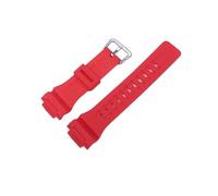 XTVKFWJAB Bracelet de montre en résine for homme 18 mm, compatible avec Casio AQ-S810W AEQ-110W W-735H, bracelet de sport en caoutchouc for femme, accessoires(Red)