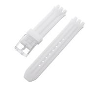 XTVKFWJAB Bracelet de montre en silicone 18 mm compatible avec Swatch SUIB400 SUIK400, étanche, souple, caoutchouc, for homme et femme, accessoire sport(Translucency)