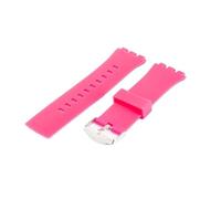 XTVKFWJAB Bracelet de montre en silicone 24 mm for étudiant, compatible avec Swatch Touch Surb100 Surw100, accessoire ceinture étanche(Rose red)