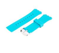 XTVKFWJAB Bracelet de montre en silicone 24 mm for étudiant, compatible avec Swatch Touch Surb100 Surw100, accessoire ceinture étanche(Turquoise blue)