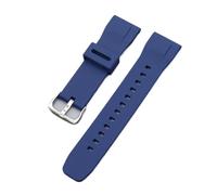 XTVKFWJAB Bracelet de montre en silicone compatible avec Casio PROTREK Series PRG-650/650Y PRG-600 PRW-6600 GA-2000, bracelet de sport étanche for homme, 24 mm(Blue silver buckle)