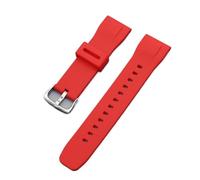 XTVKFWJAB Bracelet de montre en silicone compatible avec Casio PROTREK Series PRG-650/650Y PRG-600 PRW-6600 GA-2000, bracelet de sport étanche for homme, 24 mm(Red silver buckle)