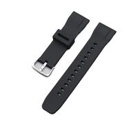 XTVKFWJAB Bracelet de montre en silicone compatible avec Casio PROTREK Series PRG-650/650Y PRG-600 PRW-6600 GA-2000, bracelet de sport étanche for homme, 24 mm(Black silver buckle)