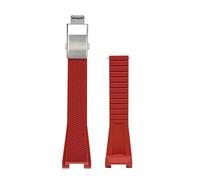 XTVKFWJAB Bracelet de montre en silicone liquide compatible avec Casio GST-W300 GST-B100 S100 110 120 Sport, étanche, boucle déployante, bracelet rechange vis(Red-silver)