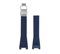 XTVKFWJAB Bracelet de montre en silicone liquide compatible avec Casio GST-W300 GST-B100 S100 110 120 Sport, étanche, boucle déployante, bracelet rechange vis(Blue-silver)