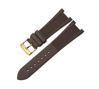 XTVKFWJAB Bracelet de montre en silicone PP Patek Philippe 5711 5712g Nautilus, interface spéciale, 25 mm x 13, for homme(Brown-gold)