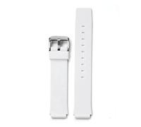 XTVKFWJAB Bracelet de montre en silicone souple 16 mm, compatible avec Casio MQ-24 MW-59, étanche, en résine, compatible avec Citizen(White 01)