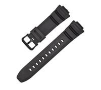XTVKFWJAB Bracelet de montre en silicone souple et multicolore compatible avec Casio MCW-100H/W-S220 H/Hdds100, interface convexe, for homme femme(Black-Black-K5)