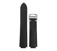 XTVKFWJAB Bracelet de montre en toile compatible avec Cartier Blue Balloon Black Knight convexe nylon noir for homme(Black - Silver,16.9mm)